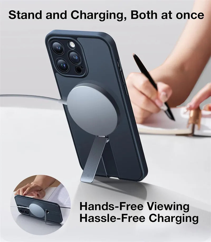 360 Hidden Metal Stand Magnetic Case for iPhone | Ultimate Protection