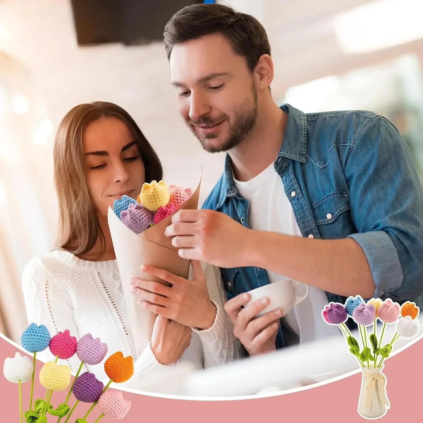 Handmade Knitting Flowers | Versatile Crochet Decor for Every Occasion
