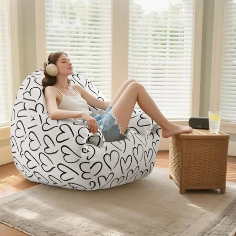 Comfy Bean Bag Chair for Adults | Cozy Foam-Filled Lounge