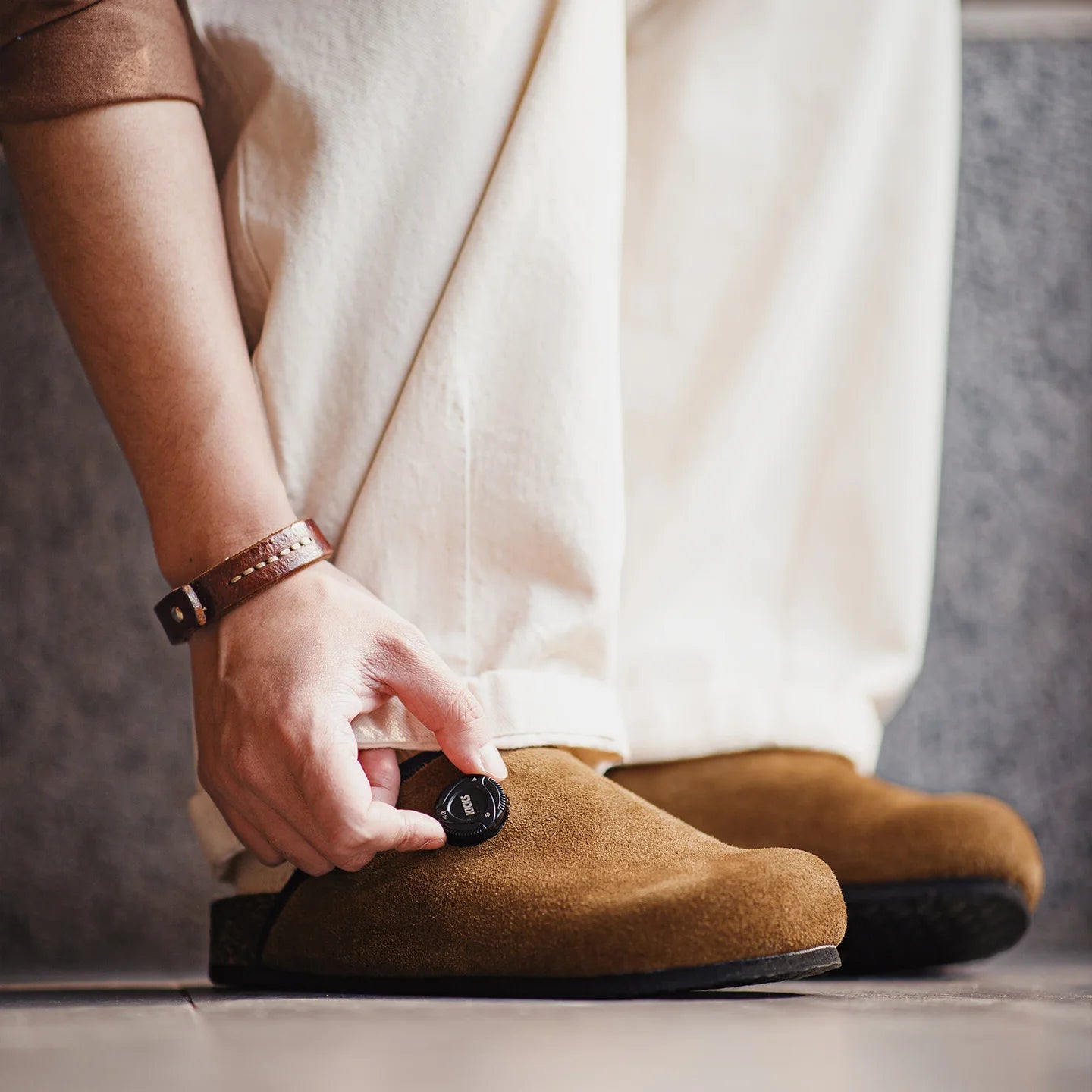 Men's Vintage Classic Brown Suede Mules | Comfortable Slip-On Shoes