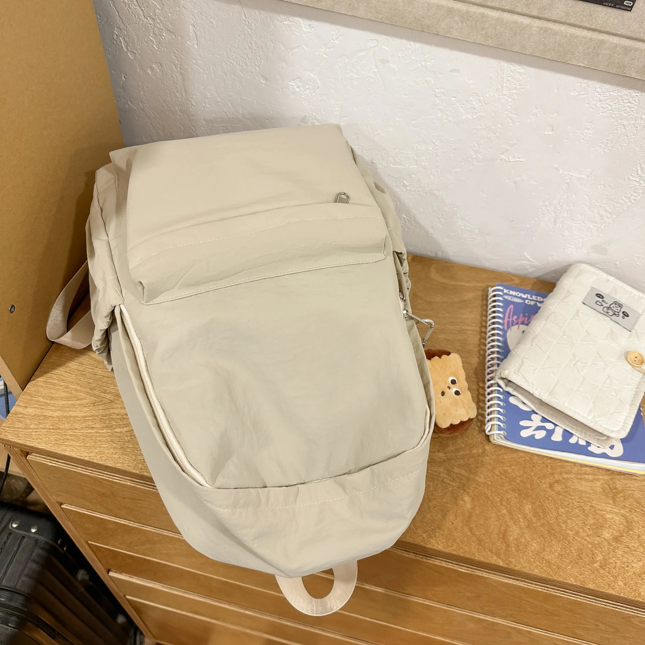 Versatile Solid Color Backpack | Large Capacity Daily Use