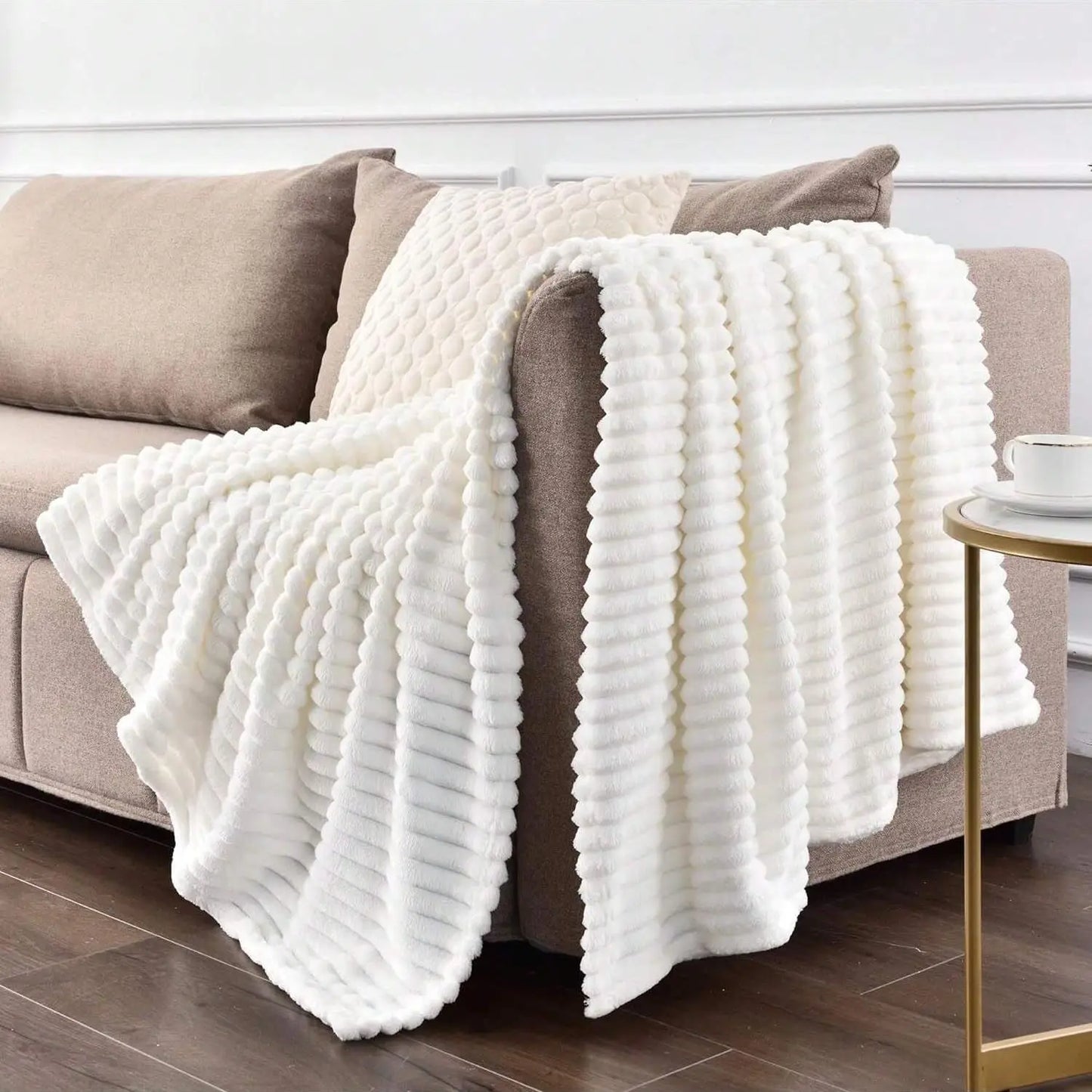 Ultra Soft Striped Fleece Throw Blanket | Warm & Cozy Comfort