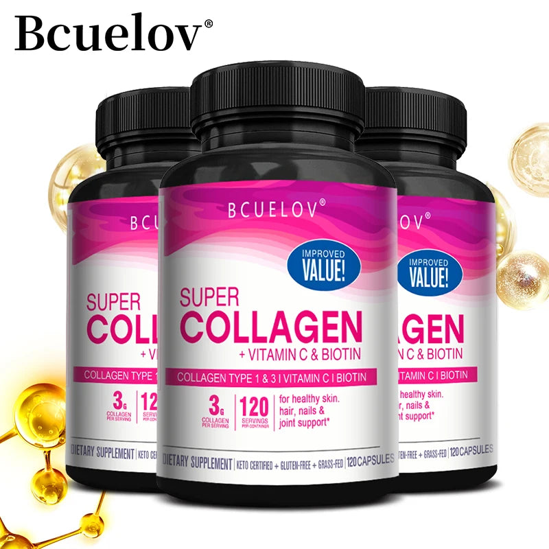 Collagen Capsules with Vitamin C & Biotin | Hair, Skin & Joint Support
