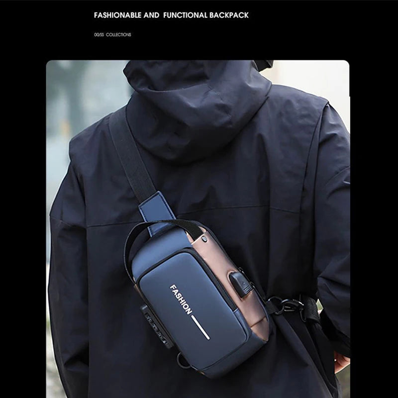Casual Waterproof Anti-Theft Sling Bag | Durable Chest Backpack
