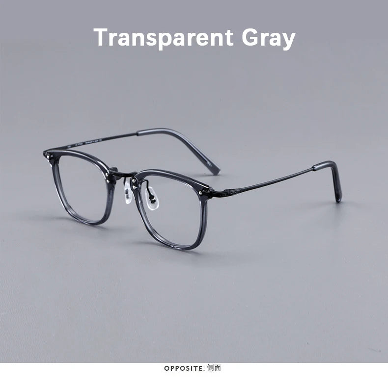 Men's Luxury Pure Titanium Rectangular Frame Eyeglasses