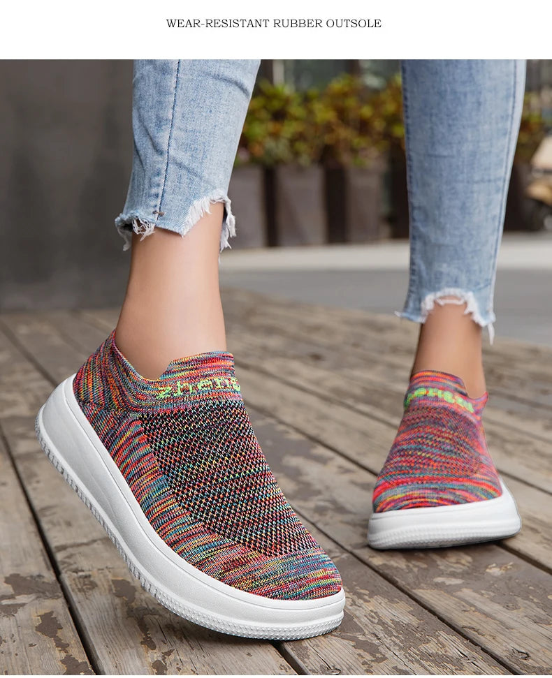 Unisex Wide Foot Sports Shoes | Breathable Slip-On Walking Sneakers