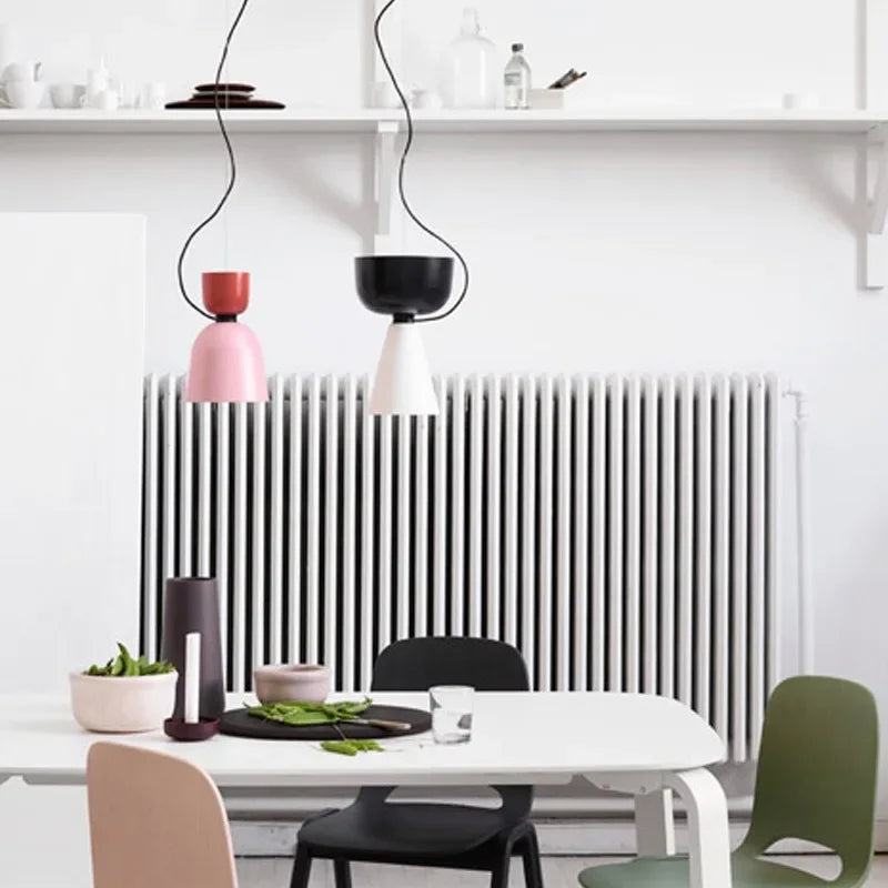 Danish Macaron Colors Pendant Lamp | Creative LED Indoor Lighting