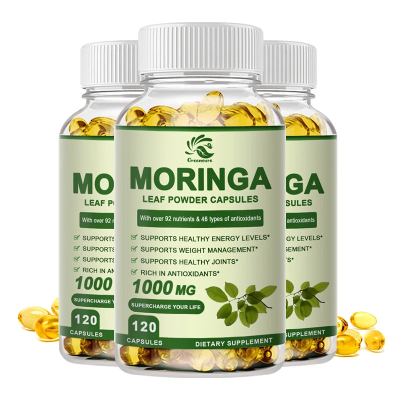 Organic Moringa Oil Capsules for Metabolism & Inflammation Relief