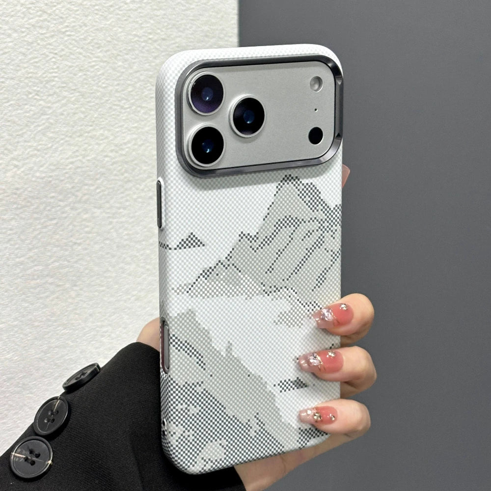 Funda Magnética con Relieve de Carbono y Colores para iPhone 17 Pro Max
