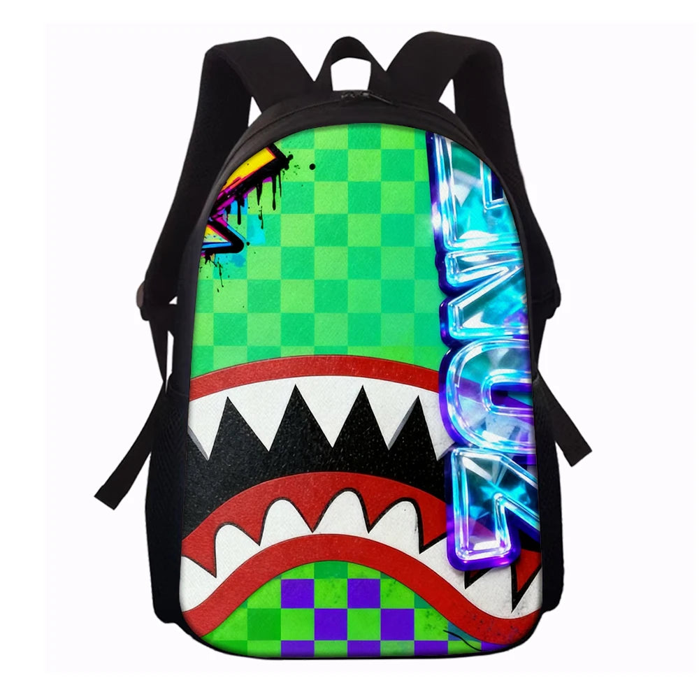 Trendy Shark Graphic Backpack Set | Ideal for School & Adventures