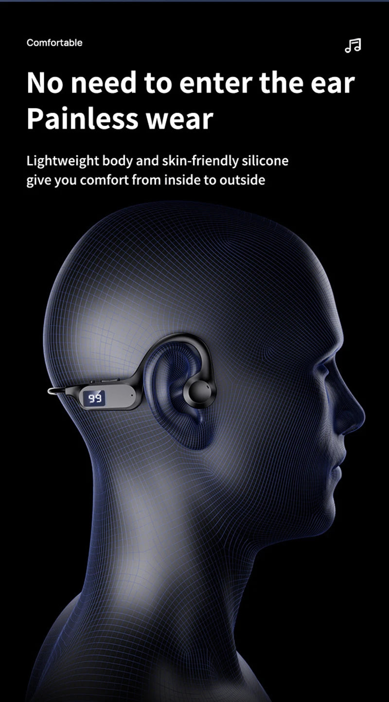 Bone Conduction Wireless Earphones for Sports | Swim & Run Hands-Free