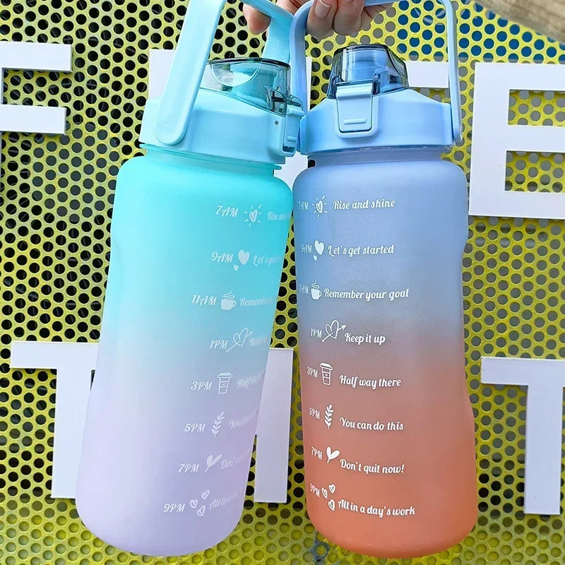 2 Liter Large Sports Water Bottle | Leak Proof & Portable