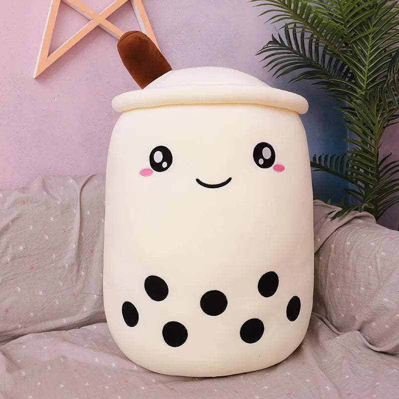 Large Milk Tea Plush Pillow | Adorable Stuffed Boba Toy for Kids