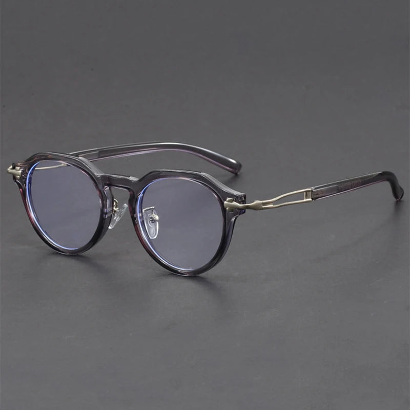 Trendy Round Blue Light Blocking Glasses for Men | Retro Eyewear