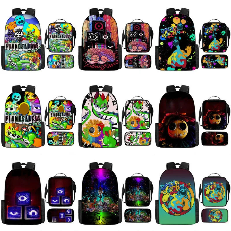 3-Piece Horror-Themed Backpack Set | Unique School Essentials