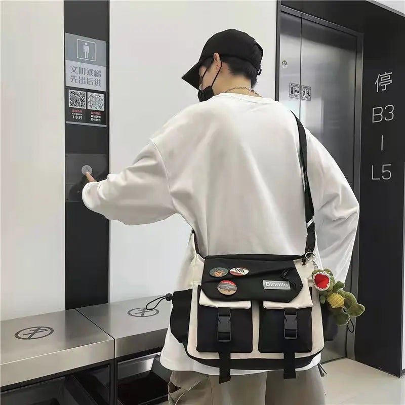 Bandolera de hombre moderna de gran capacidad | Ideal para estudiantes
