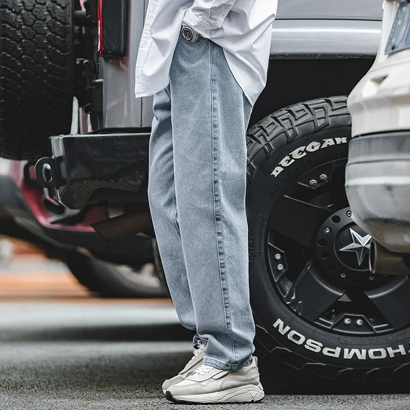 Men's Retro Loose Straight Denim Jeans | Oversized Baggy Trousers