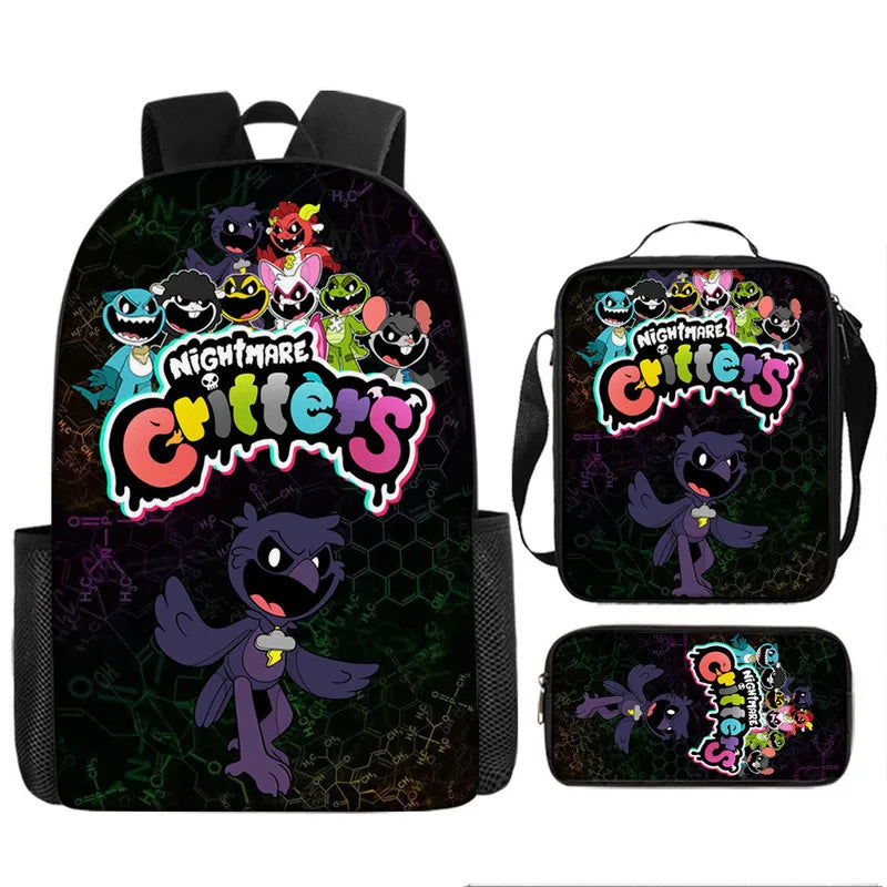 3-Piece Horror-Themed Backpack Set | Unique School Essentials