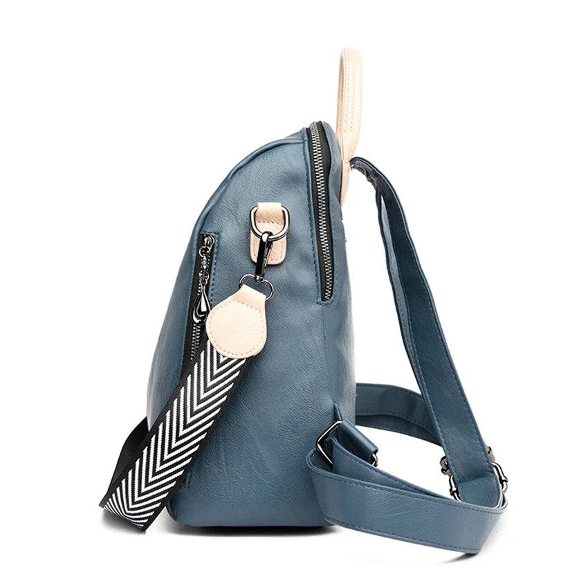 Stylish Women's Soft Leather Backpack | Ideal for Travel & School