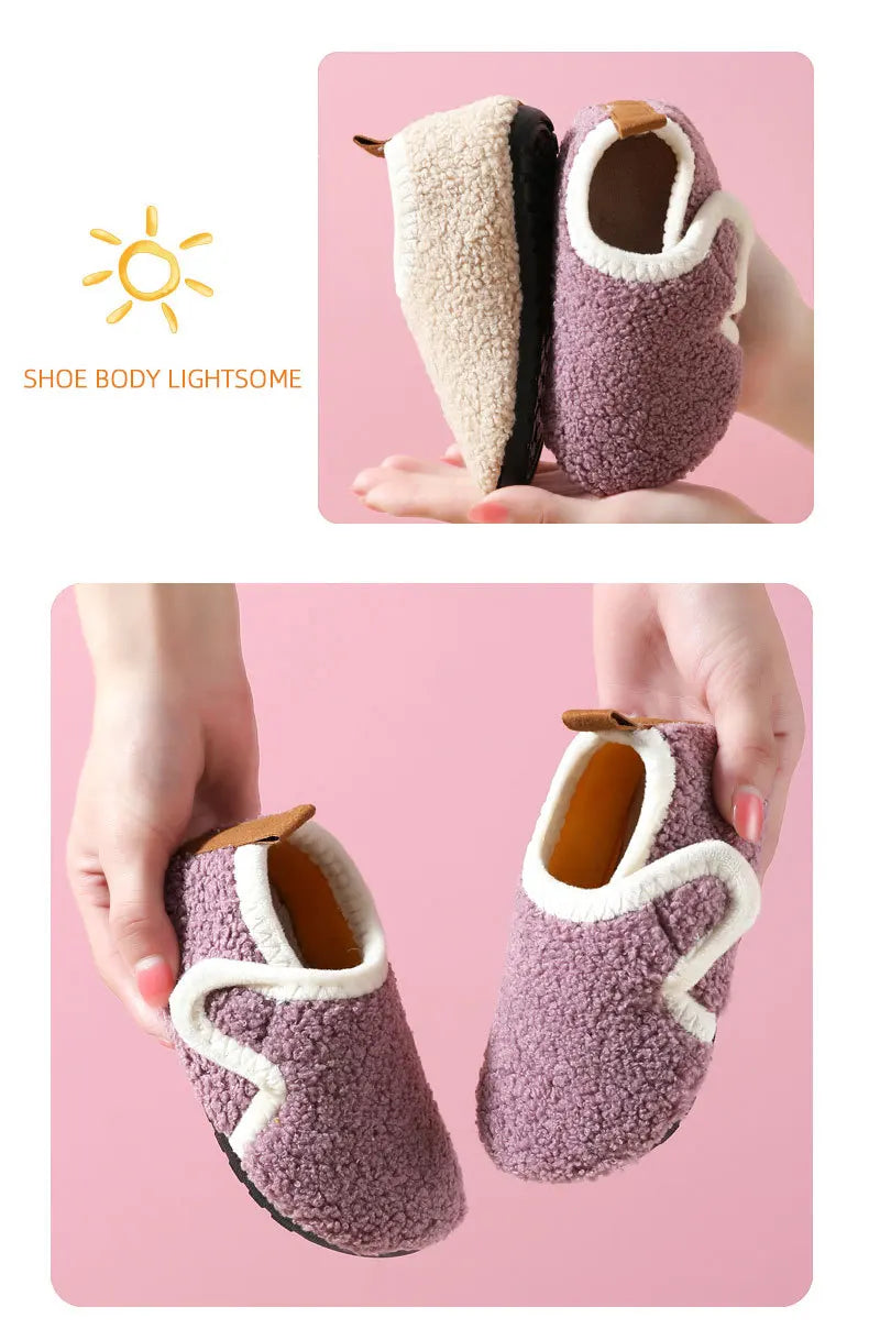 Cozy Kids Winter Fleece Slippers | Soft Non-Slip Indoor Shoes