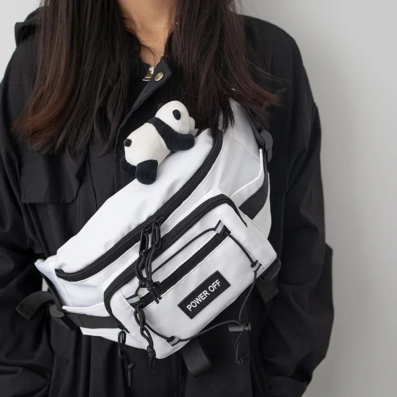 Punk Hip Hop Tactical Techwear Chest Bag Unisex Motorcycle Sport Waterproof Shoulder Crossbody Bags Outdoor Casual Fanny Pack 가방