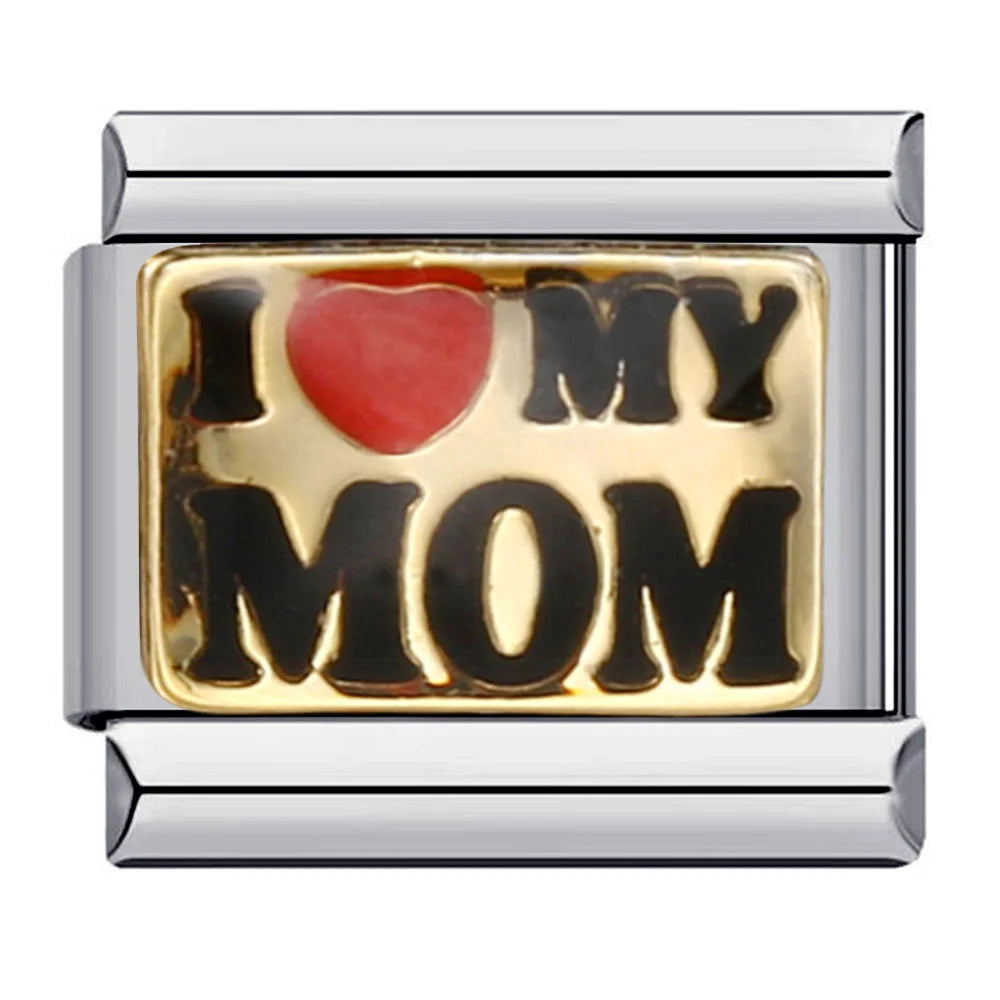 DIY 9mm Letter Stainless Steel Charm | Unique Mother's Day Gift