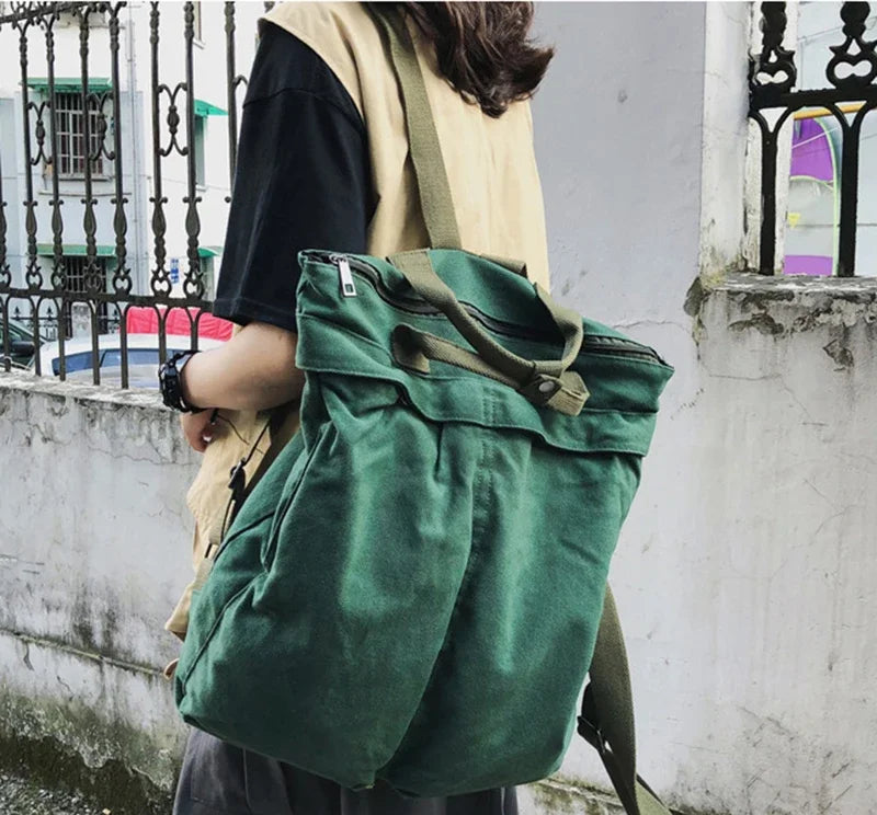 Large Capacity Retro Canvas Backpack for Women | Stylish School Bag