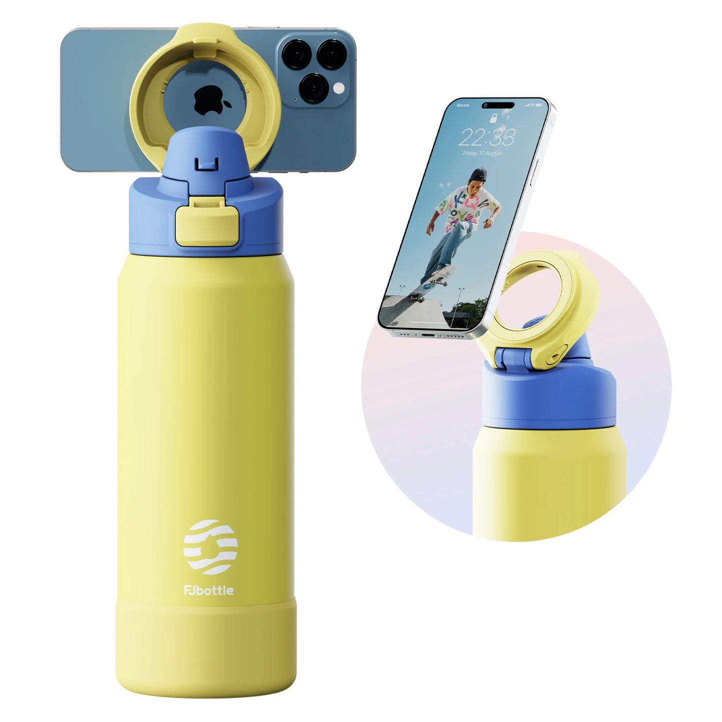 Magnetic Stainless Steel Sports Water Bottle with Insulation