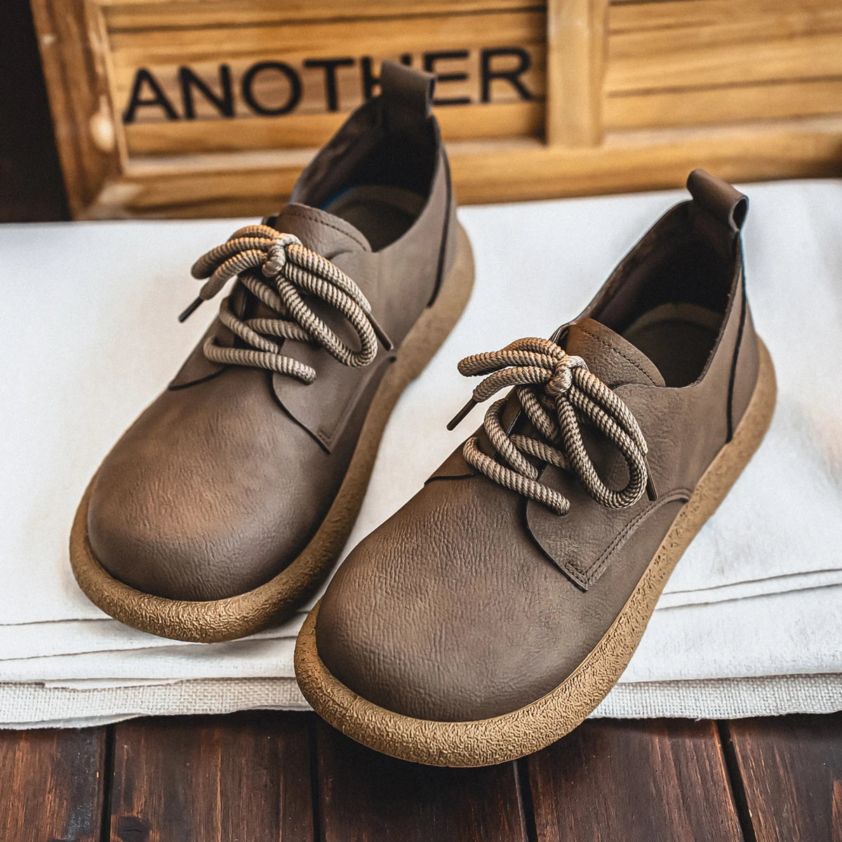 Men's Plus Size Retro PU Leather Ankle Shoes | Comfortable Casual Wear
