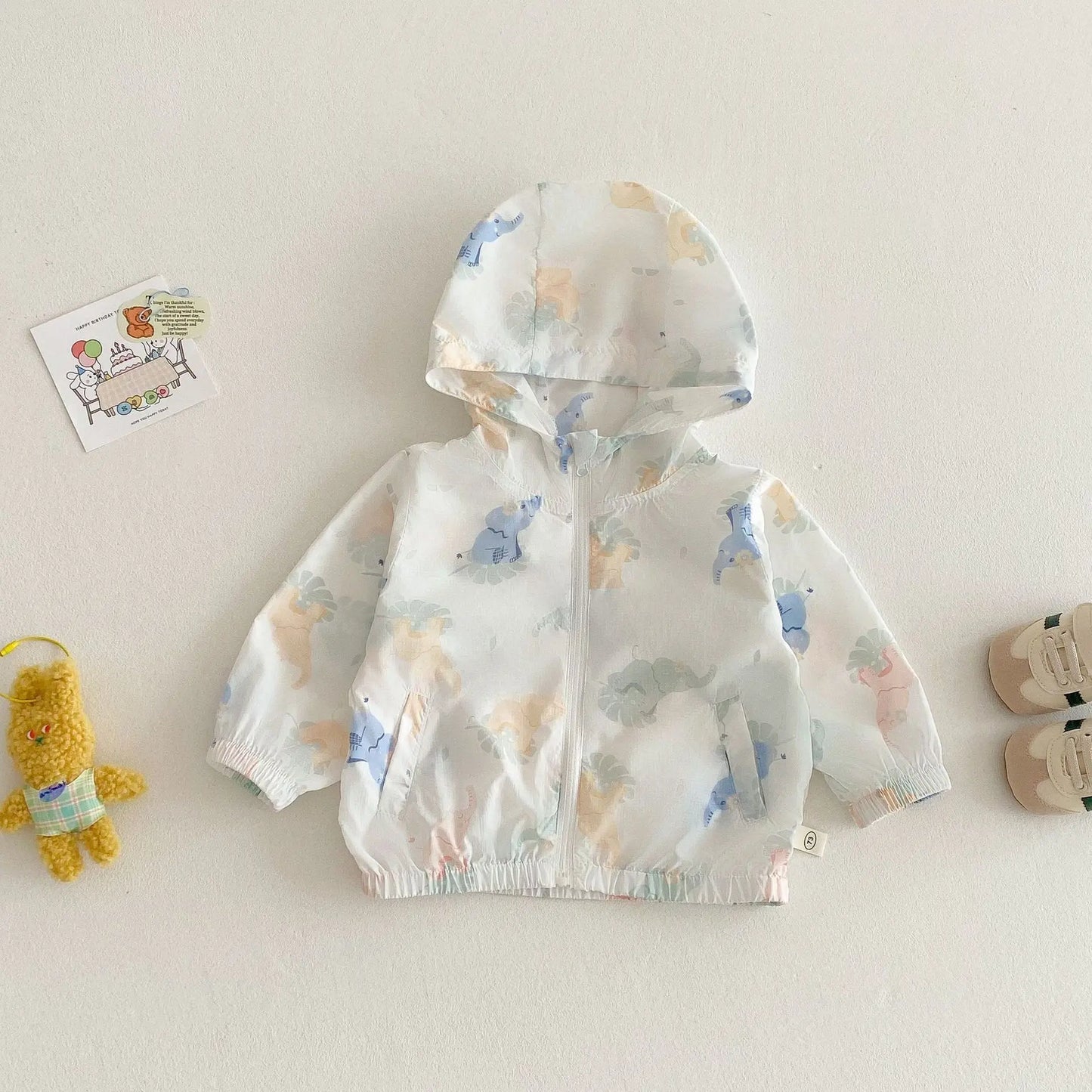 Girls Hooded Cartoon Jacket | Stylish Summer Outfit for Kids