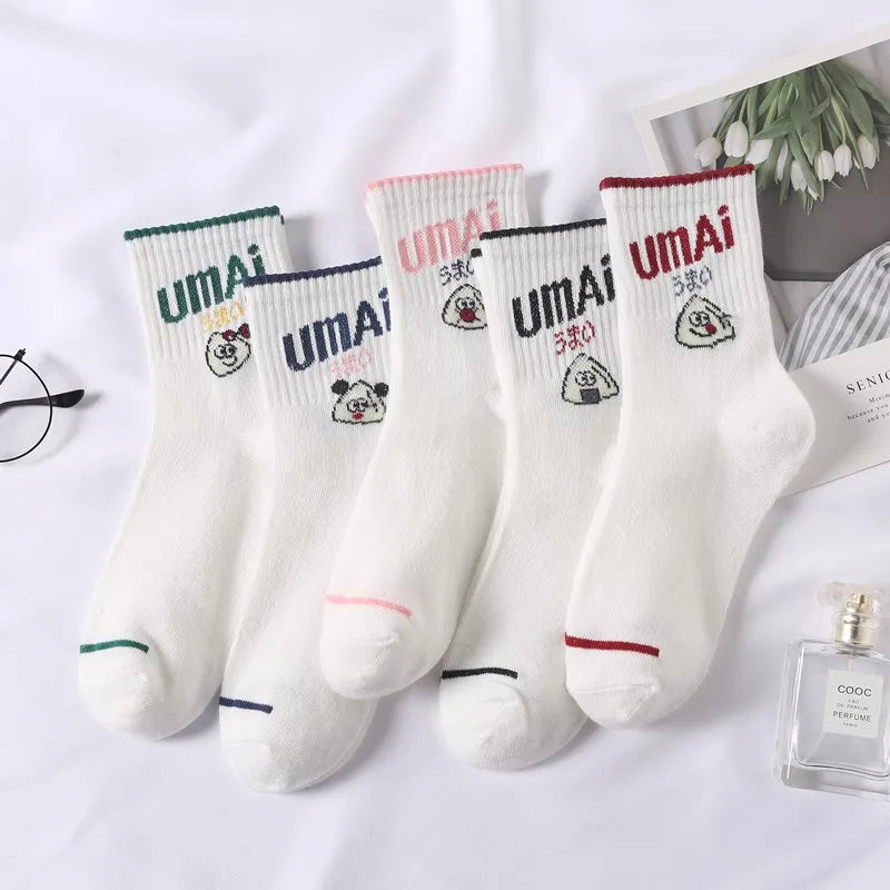 Cute Women Fruit Print Socks Set | Kawaii Casual Accessories