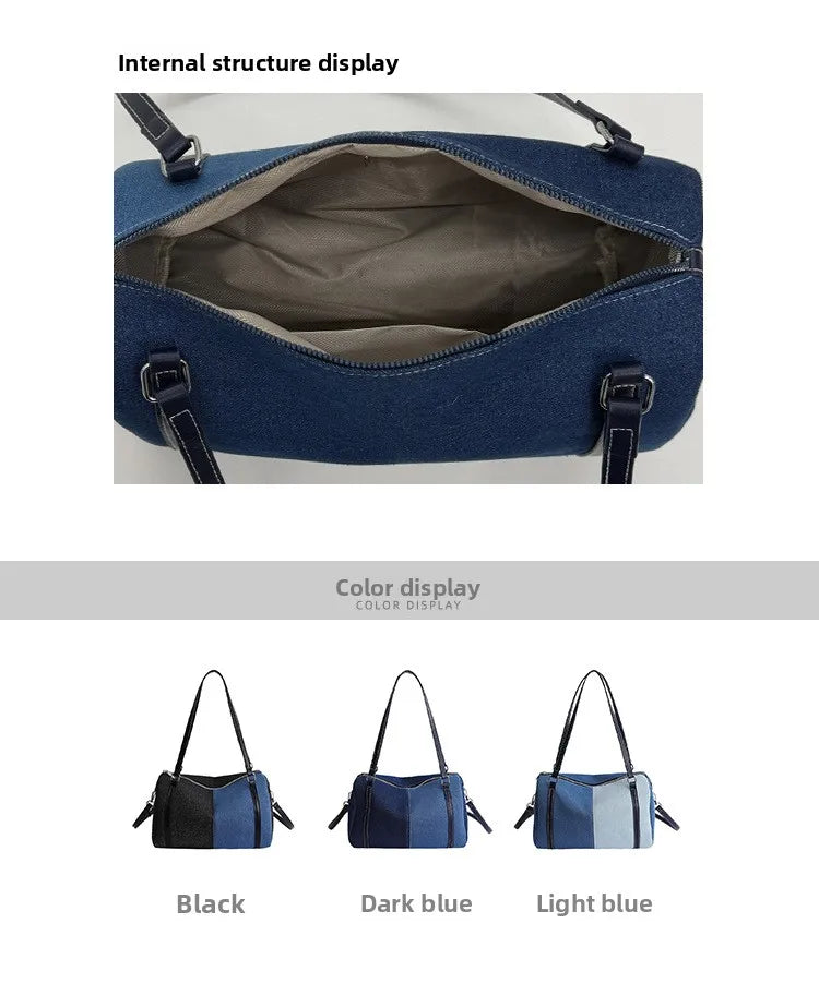 Bolso cruzado de mezclilla para mujer | Bolso de mano versátil y elegante