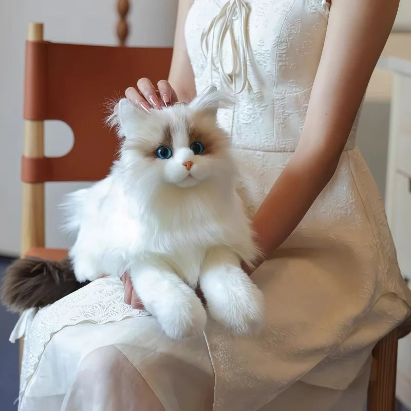 Lifelike Plush Toy Cat | Soft Simulation Doll for Comfort & Joy