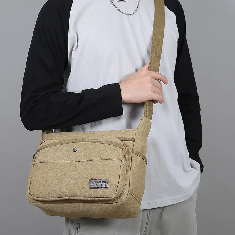 Bolsos de Lona Casuales para Hombres | Bandolera Cruzada Versátil