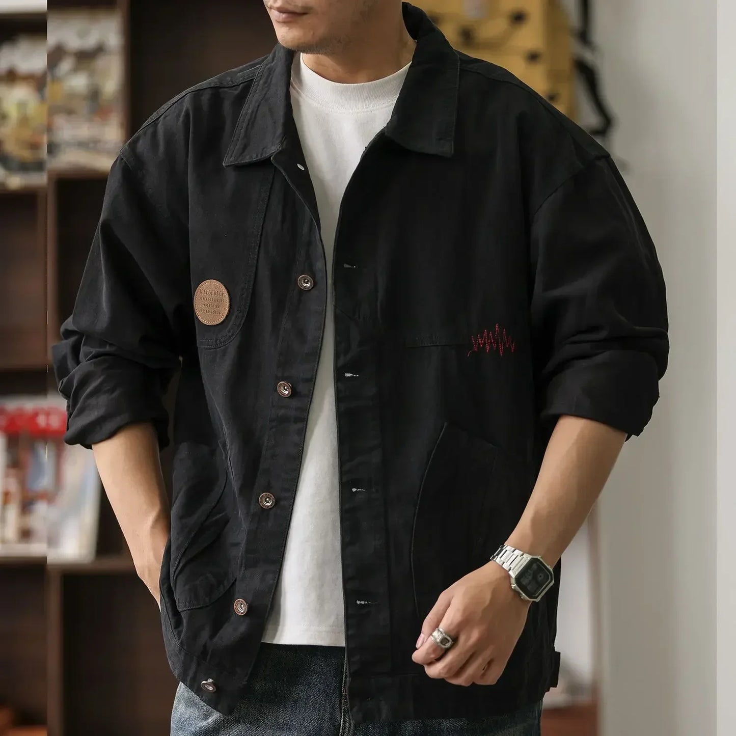Trendy Loose Cowboy Coat for Men | Casual Denim Jackets
