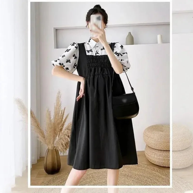Summer Pregnant Women’s Loose Fit Dress | Comfortable Maternity Wear