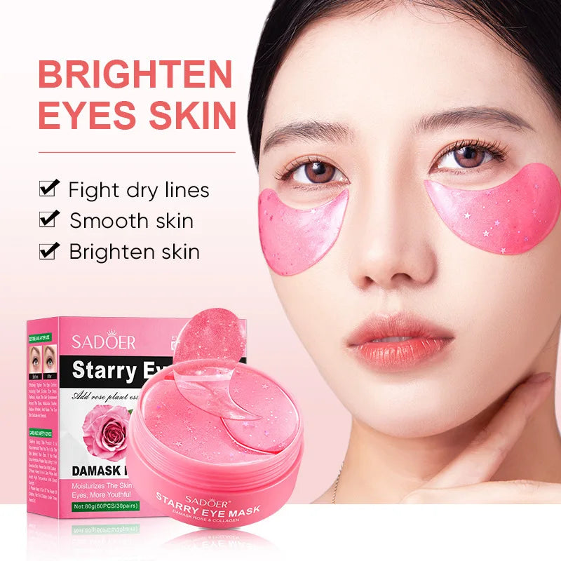 Rose Collagen Eye Mask Patches Moisturizing Firming Eye Care