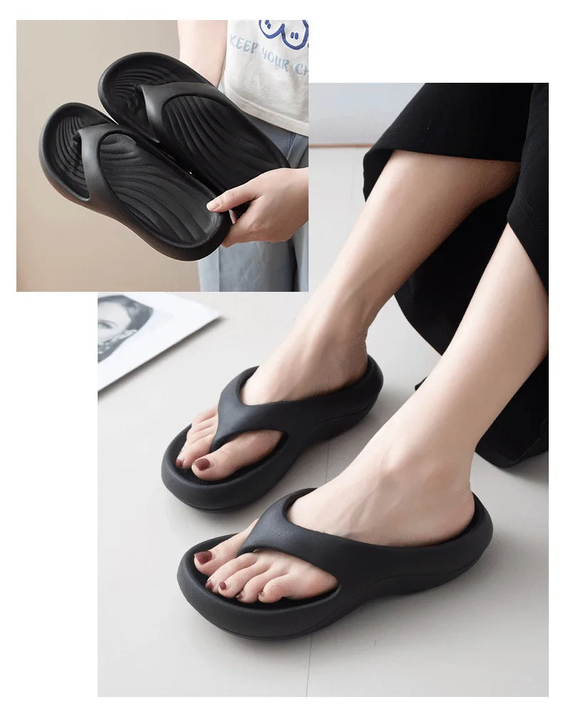Women's Thick Platform EVA Flip Flops | Comfortable Beach Sandals