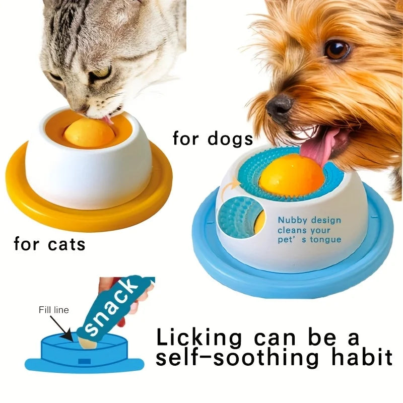 Pet Lick Mat for Dogs & Cats | Interactive Slow Feeder Snack Bowl