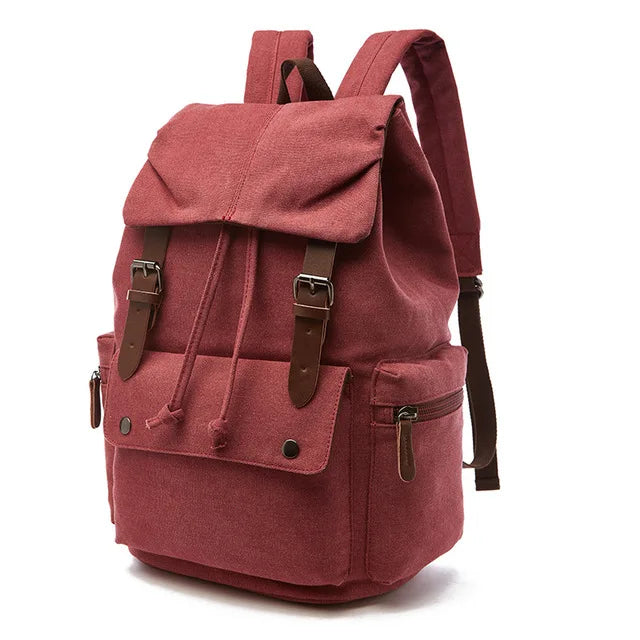 Vintage Canvas Laptop Backpack for School & Travel | Anti-Theft Design