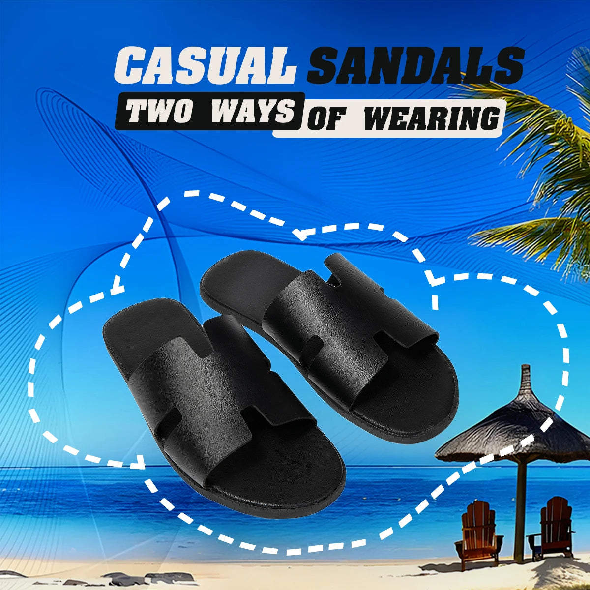 Men's Lightweight Casual Slip-On Sandals | Non-Slip Outdoor Comfort