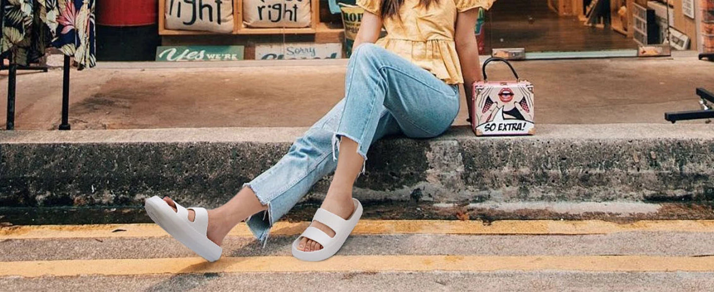Lightweight Women's Orthopedic Slide Sandals | Summer Cloud Slippers