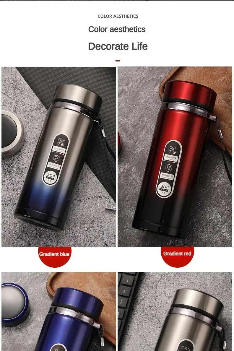 Stainless Steel Vacuum Flask with LED Temperature Display | 500ML-1L