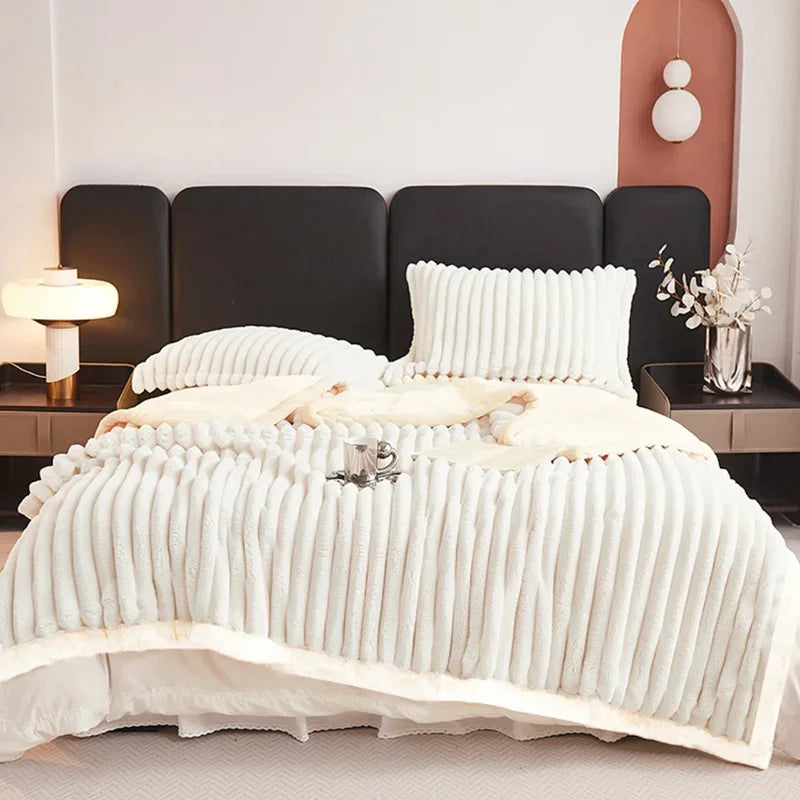 8lbs Weighted Fleece Sherpa Throw Blanket | Soft Plush Comfort