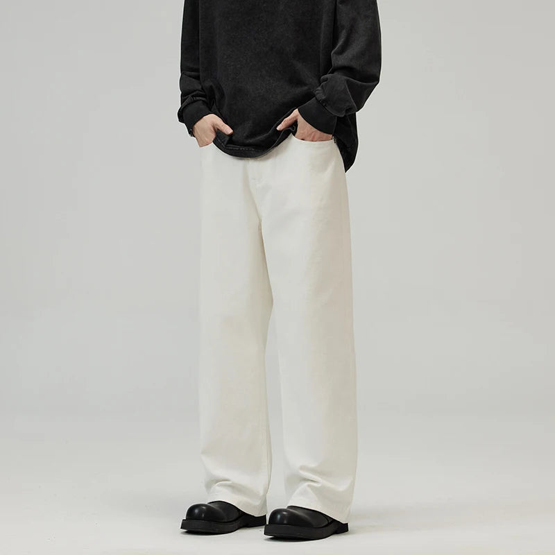 Men's Comfortable Baggy Straight Jeans | Casual Fashion Denim Pants