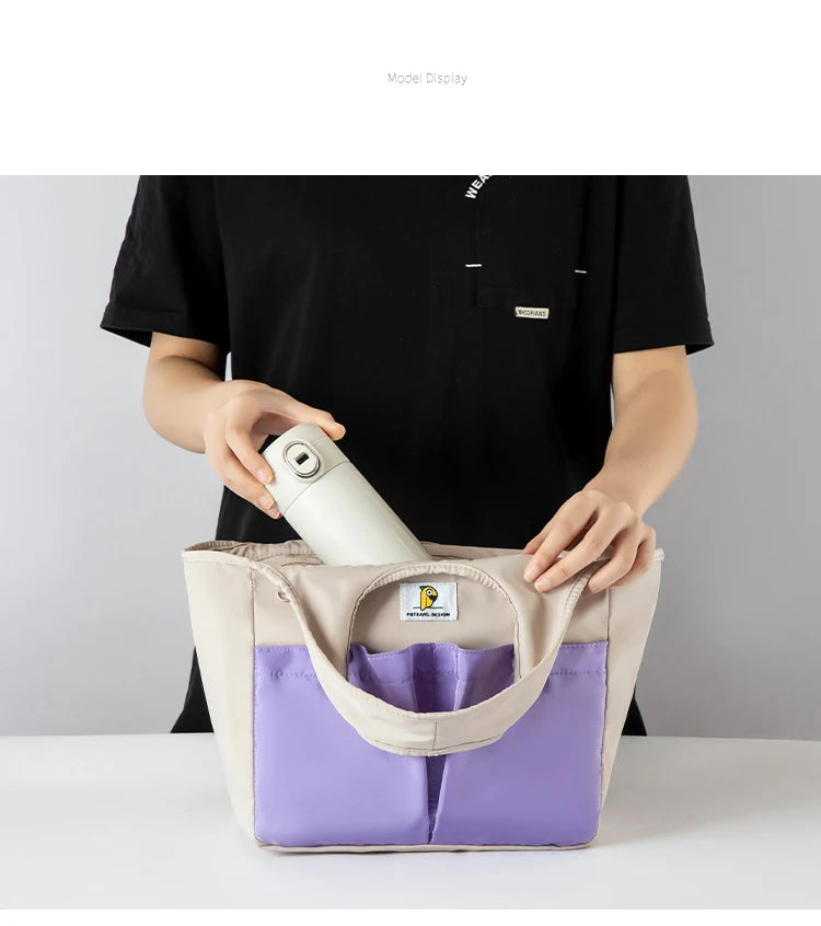 Insulated Lunch Bag Tote Waterproof Portable Large Capacity Bento Box Bag Thermal Cooler Handbag for Office School Picnic
