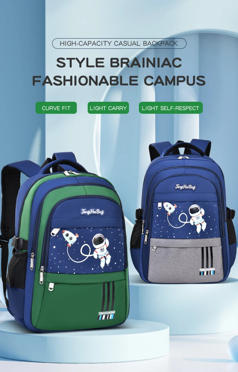 Waterproof Astronaut Schoolbag | Stylish Durable Backpack for Boys