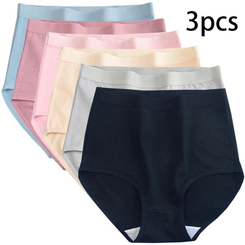 Plus Size High Waist Cotton Briefs for Women | Breathable Comfort
