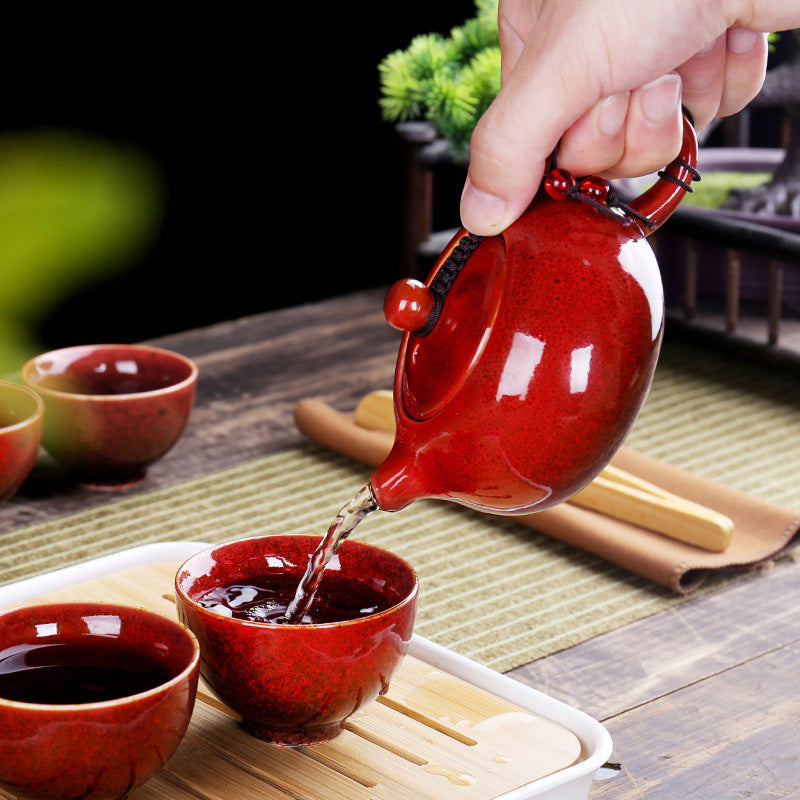 Portable Chinese Kung Fu Tea Set | Travel-Friendly Ceramic Teapot