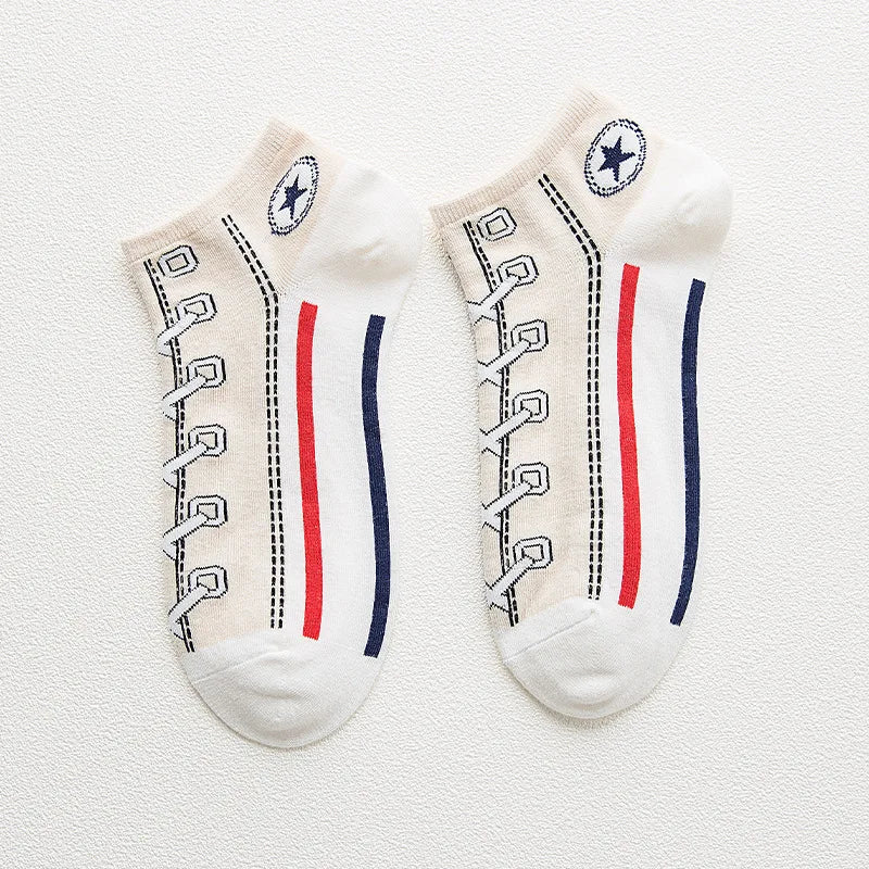 Men's Casual Denim Pattern Socks | Stylish Ankle Comfort